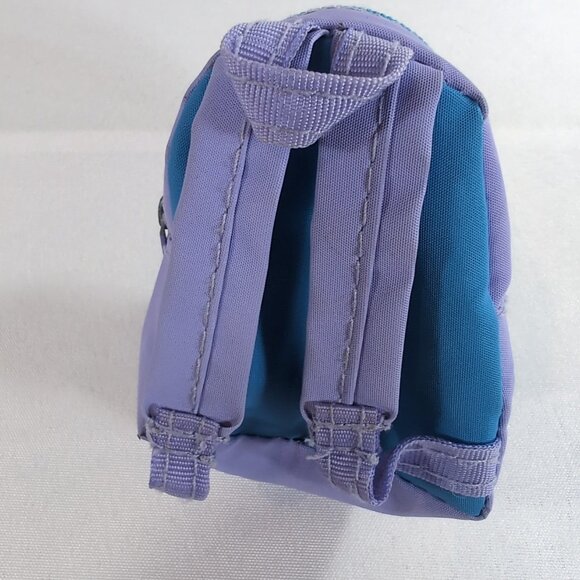 Disney Beauty And The Beast Backpack Purple Blue Doll Mini Purse Calego Zip - Picture 8 of 13